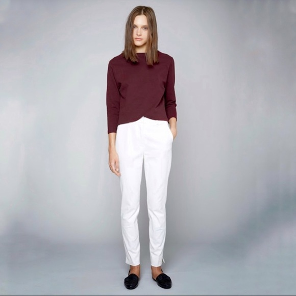Apiece Apart Pants - Apiece Apart Camilla Pant Trouser Slim Cropped Cream Size 6